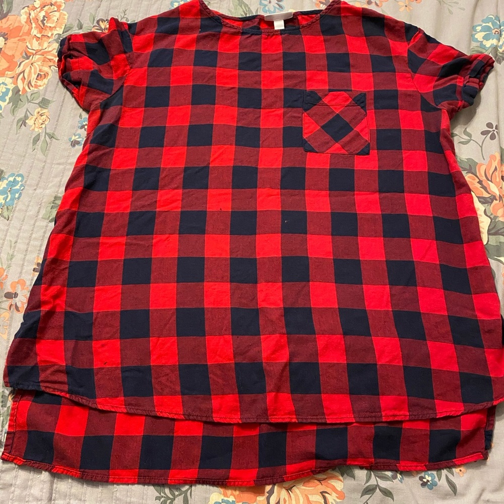 Buffalo plaid top